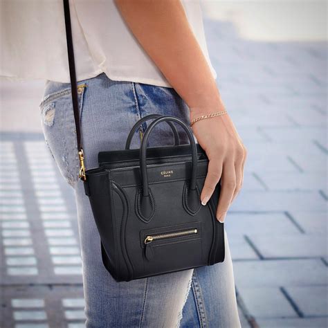 is celine nano luggage out of style|Celine nano luggage tote black.